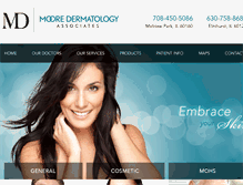 Tablet Screenshot of mooredermatology.com